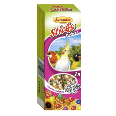 Tyčinka malý papagáj vitamín+med 2ks                                                                                                                                                                                                                        