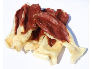 Králičie uši s kuracím mäsom 250g                                                                                                                                                                                                                          