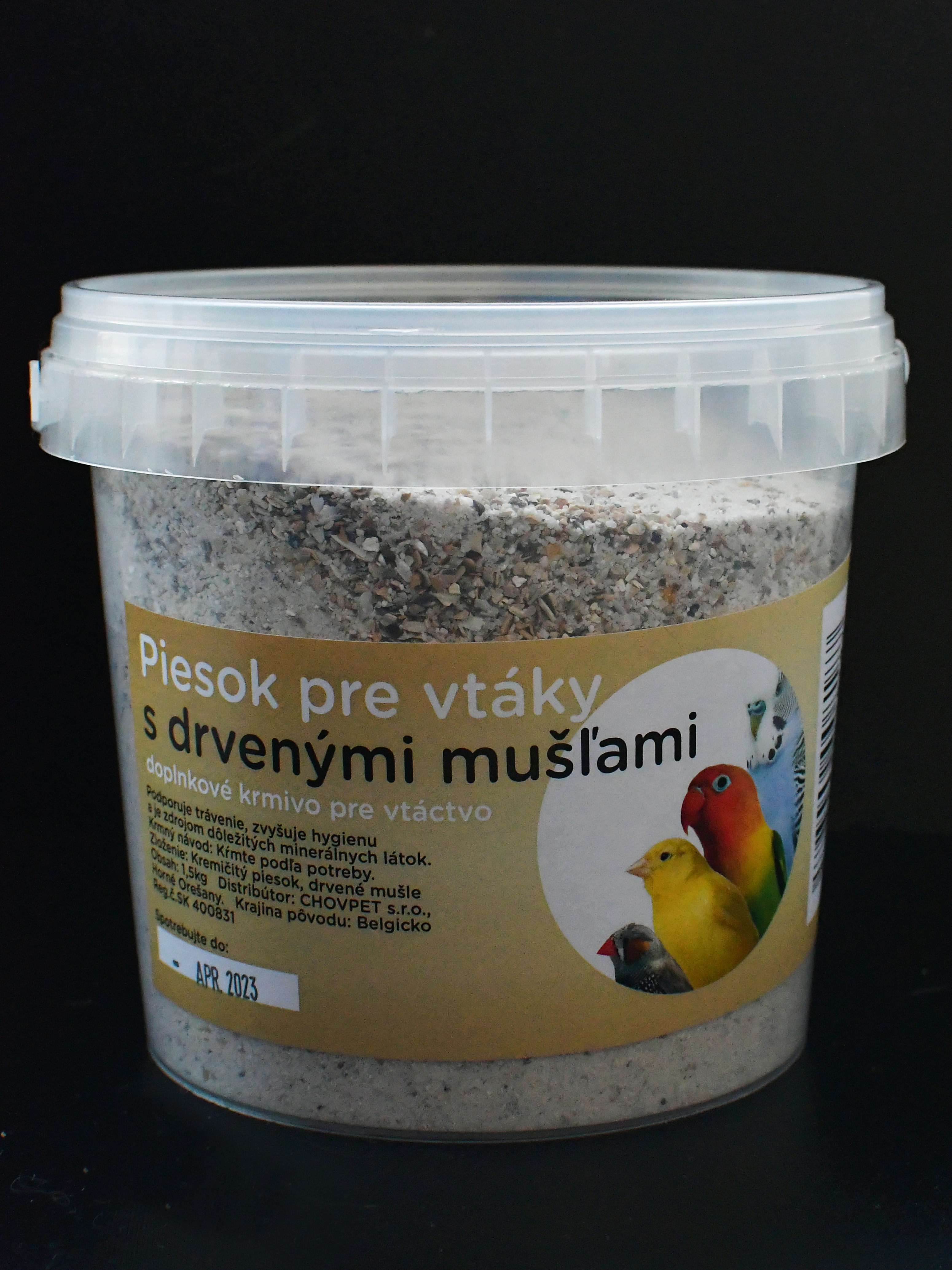 Ch.Piesok s mušľami pre vtáky 1,5kg                                                                                                                                                                                                                          