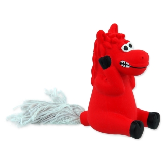 Hračka  Latex Mini Kôň červený zo zvukom 7 cm (1ks)