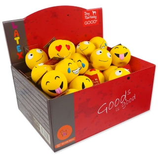 hračky DOG FANTASY Latex Emoji Ball