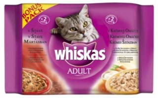 Whiskas kapsičky 3+1 krémová omáčka (13ks/bal)