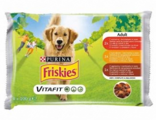 Friskies Adult kapsičky mäso omáčka 4x100g (10ks/bal) Z